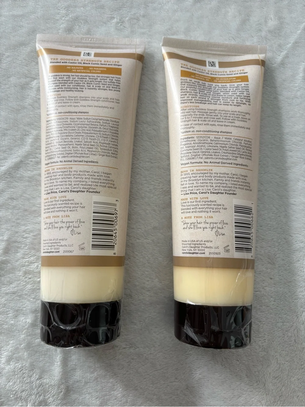 Carol's Daughter Goddess Strength Fortifying Shampoo and Conditioner 11 fl oz